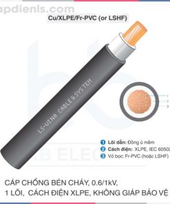 Cáp chống bén cháy LS VINA 0.61_(1.2)kV 1c Cu_XLPE_Fr-PVC (LSHF) capdienls.com
